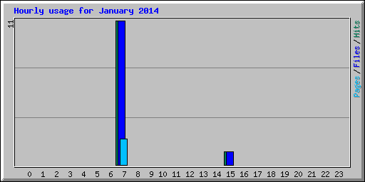 Hourly usage for January 2014